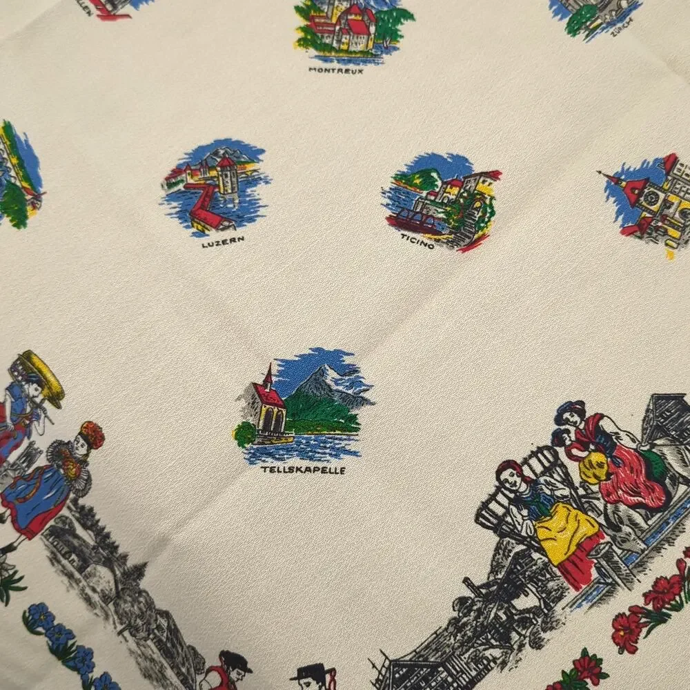 RARE‎ LOT Vintage Tablecloths Napkins Scandinavia Germany Dutch Maps 60s 70s EUC